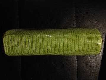 Decomesh metallic limoengroen 26 cm rol 9 meter voor kransen, Huis en Inrichting, Nieuw