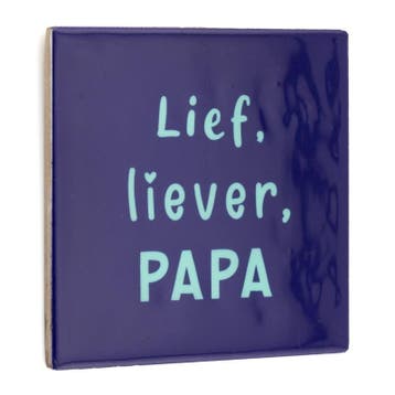Homebound Tegeltje lief, liever, papa, Maison & Meubles, Accessoires pour la Maison | Tableaux à écrire & Proverbes, Ophalen of Verzenden