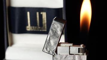 Dunill - Silk Moire Pattern Rollagas Lighter - Zonder, Nieuw