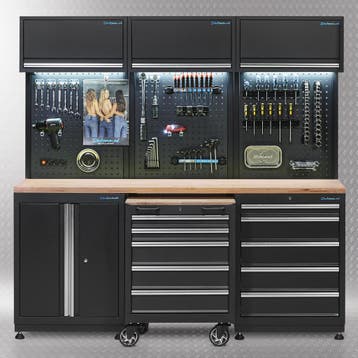 Datona Werkplaatsinrichting PREMIUM met eiken werkblad 204, Doe-het-zelf en Bouw, Ophalen of Verzenden, Nieuw
