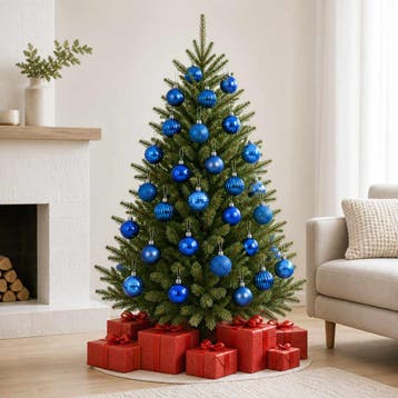 vidaXL Kerstballenset 75 st Blauw 6 cm Polystyreen, Verzenden, Nieuw