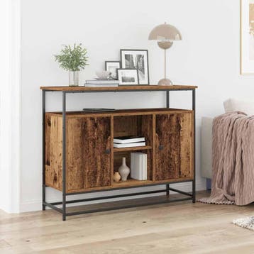 vidaXL Dressoir Oudhout 100 x 35 x 80 cm Bewerkt hout, Huis en Inrichting, Verzenden, Nieuw