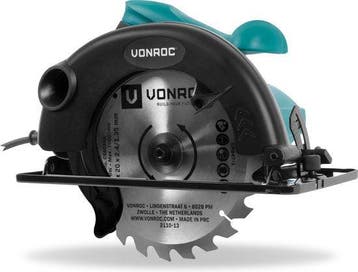 2dekans | VONROC Cirkelzaag 1200W – 185mm – Incl., Ophalen of Verzenden, Nieuw