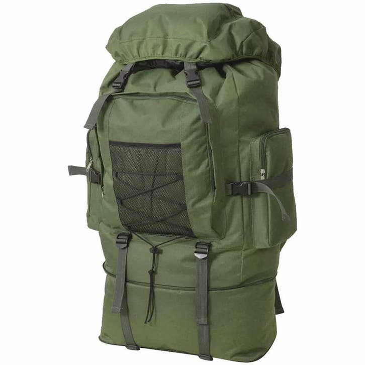 vidaXL Rugzak legerstijl XXL 100 L groen, Handtassen en Accessoires, Tassen | Rugtassen, Nieuw, Verzenden