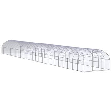 vidaXL Kippenren 3x24x2 m gegalvaniseerd staal, Verzenden