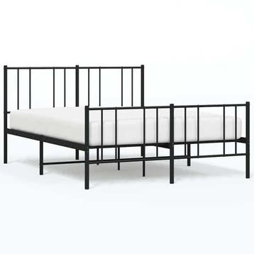 Bed zwart metaal | Retour Deal | 34% goedkoper (bedframe), Verzenden, Zo goed als nieuw, Twijfelaar, Metaal