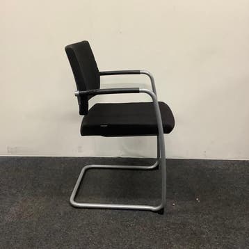 complete set van 4 stuks Ahrend vergaderstoelen,, Gebruikt, Zwart