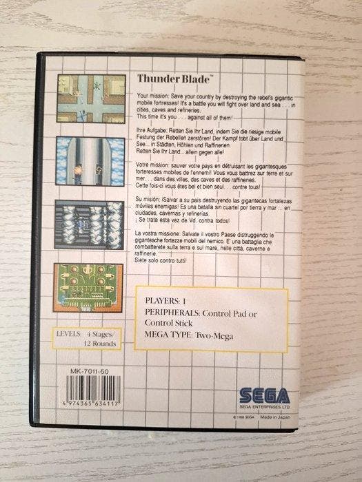 Sega - Master System - Thunder Blade - Videogame - In, Consoles de jeu & Jeux vidéo, Consoles de jeu | Accessoires Autre