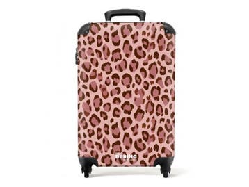 Veiling - Koffer handbagage luipaard, Handtassen en Accessoires, Koffers, Nieuw