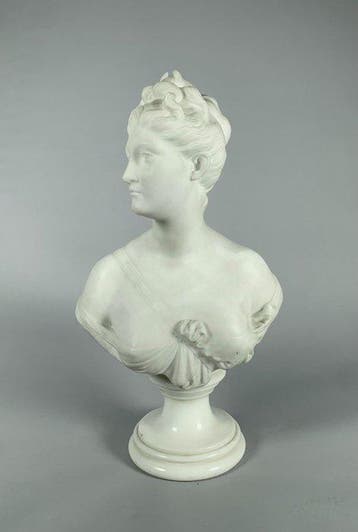 sculptuur, Buste de Diane dapres Houdon (1741-1828) - 48 cm