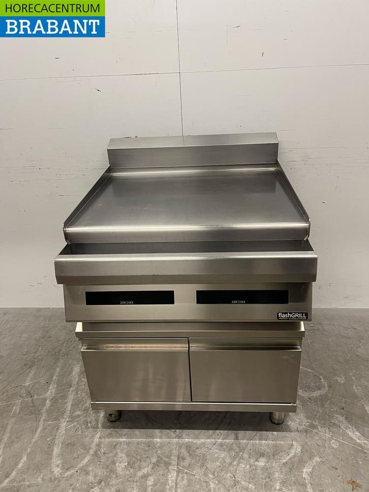 RVS Zernike Flashgrill Bakplaat Glad 2 zones 80 cm 400V, Zakelijke goederen, Horeca | Keukenapparatuur, Ophalen of Verzenden