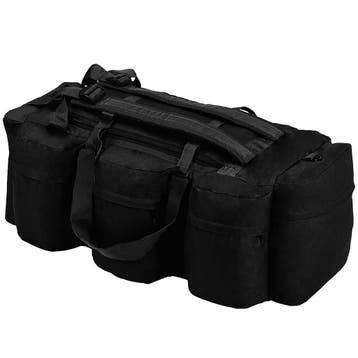 vidaXL Plunjezak 3-in-1 legerstijl 45 L zwart, Verzenden
