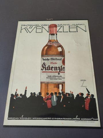 Ludwig Hohlwein - Kuenzlen Weinbrand Cognac Stuttgart -