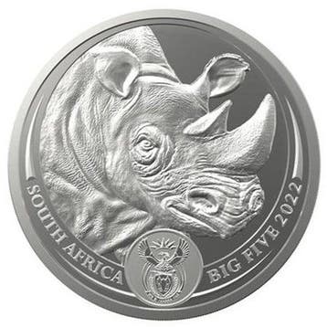 Zuid-Afrika. 5 Rand 10 x 2022 1 oz 5 Rand South African Big