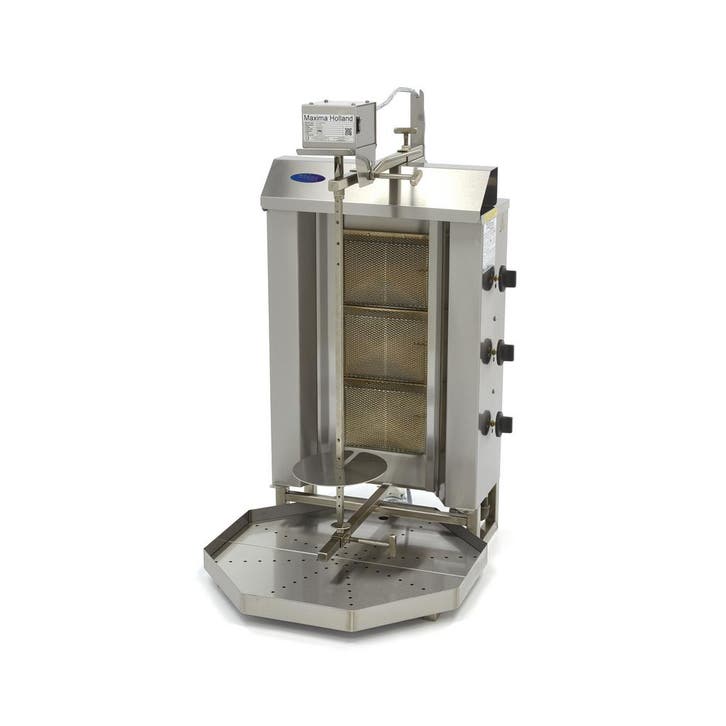 Shoarma Grill - 3 Branders - 30 Kg Vlees - Gas, Articles professionnels, Horeca | Équipement de cuisine, Envoi