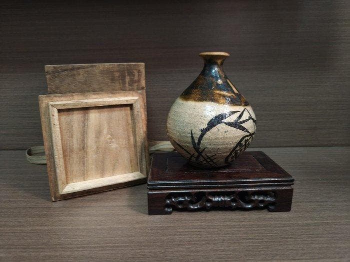 Vaas - Keramiek - Japan - Houtgestookte handgemaakte vazen, Antiek en Kunst, Antiek | Overige Antiek