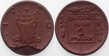 1 Mark 1920 Staatliche Notmunten, Verzenden