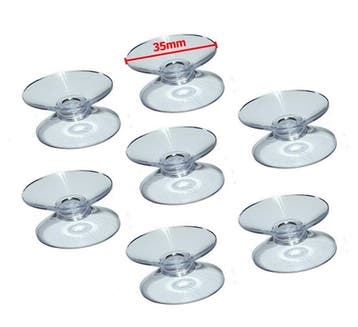 Set van 60 pvc zuignapjes (35 mm), dubbelzijdig, Verzenden, Nieuw