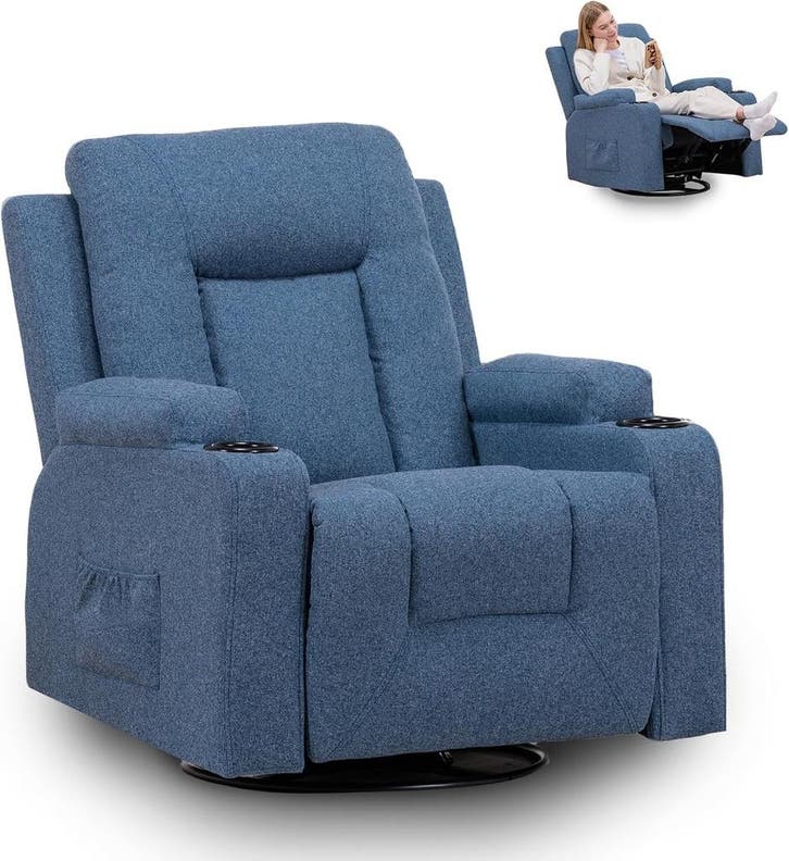 GTPLAYER Relaxstoel, televisiestoel met ligfunctie, 360° bor, Maison & Meubles, Accessoires pour la Maison | Autre, Envoi