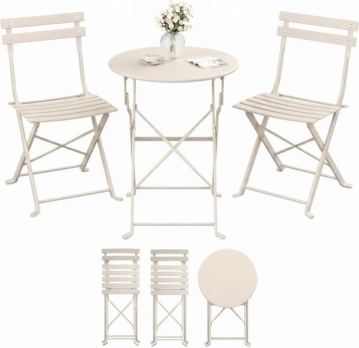 Balkonset - tuinset voor balkon en tuin  - 3-delig -, Tuin en Terras, Tuinsets en Loungesets, Verzenden