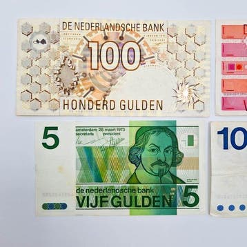 Nederland. - 5, 10, 25, 100 Gulden - various dates - PL105,