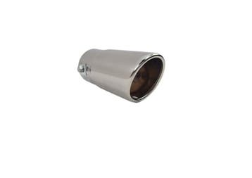 Universeel Sport Look Uitlaat sierstuk 63mm Chroom rond schu, Ophalen of Verzenden