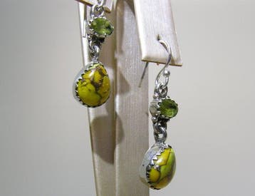 Turquoise Oorbellen - Hoogte: 32 mm - Breedte: 9 mm- 4.47 g, Collections