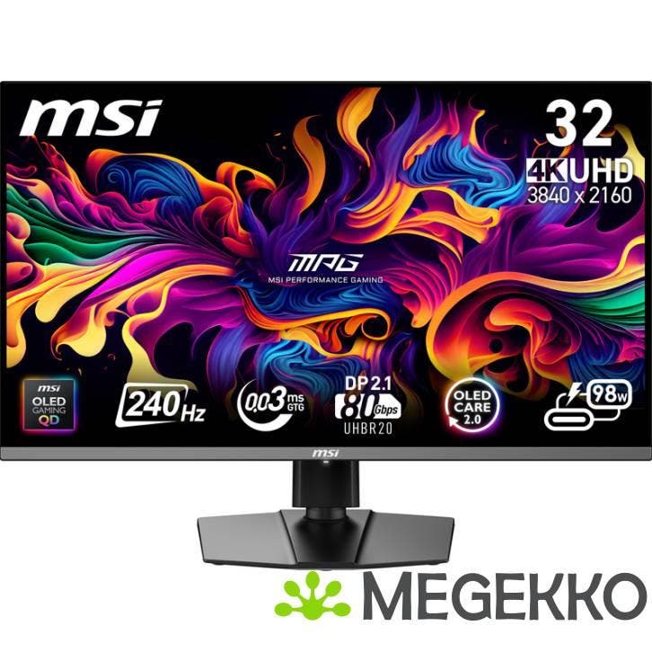MSI MPG 322URX QD-OLED 32  Ultra HD 240Hz OLED Gaming, Computers en Software, Monitoren, Nieuw, Verzenden