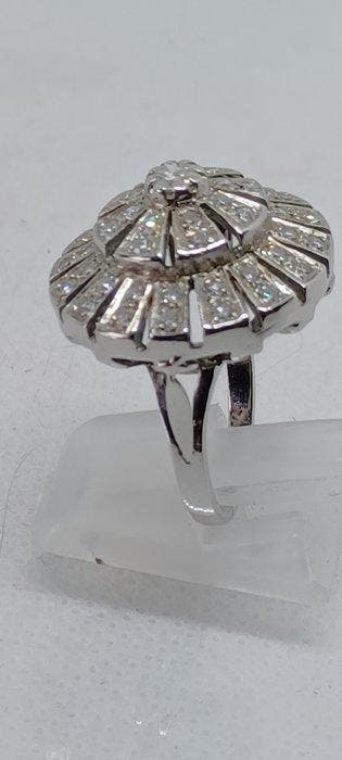 Cocktailring - 18 karaat Witgoud - 2.00ct. tw. Diamant