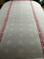 Damassé Jacquard du début du XXe siècle, nappe en lin à