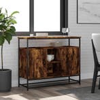 vidaXL Dressoir 100x35x80 cm bewerkt hout gerookt, Huis en Inrichting, Kasten | Dressoirs, Verzenden, Nieuw
