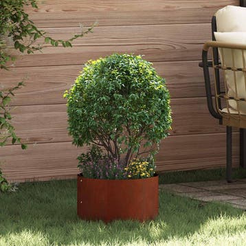 vidaXL Plantenring 5 st Roestig 30 x 30 x 20 cm weervast, Tuin en Terras, Verzenden, Nieuw
