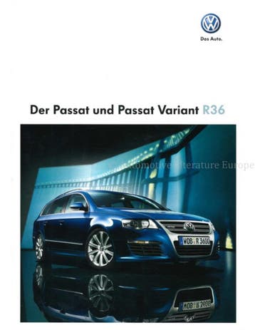 2008 VOLKSWAGEN PASSAT R36 BROCHURE GERMAN