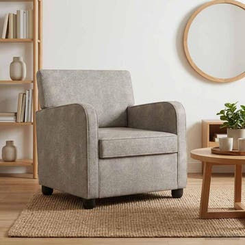 vidaXL Fauteuil Lichtgrijs Kunst Suède Leer, Verzenden