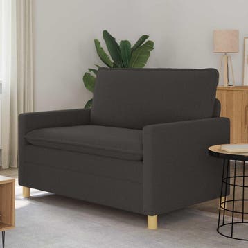vidaXL bank / zetel Donkergrijs 126 x 81 x 87,5 cm Stof, Verzenden, Nieuw