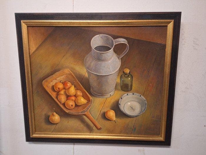 Gert J Kemper (1924-2008) - Stilleven met peertjes en, Antiek en Kunst, Kunst | Schilderijen | Klassiek