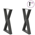 vidaXL Eettafelpoten 2 st 50x(72-73,3) cm staal antraciet, Verzenden
