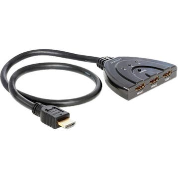 DeLOCK HDMI 3 naar 1 switch - 60 cm - hdmi switch, Verzenden