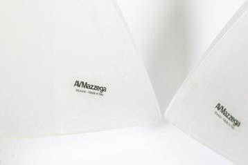 AV Mazzega - Wandkandelaar (2) - Murano-glas gesatineerd,