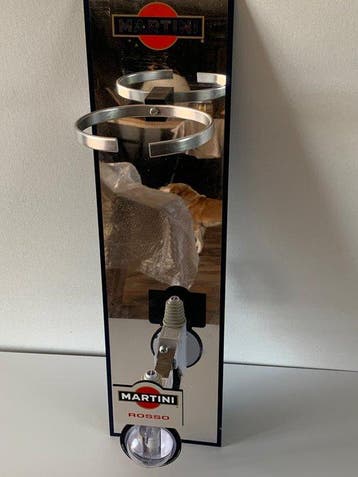 Martini - Reclamebord (3) - Plastic, Metaal, Fluweel,