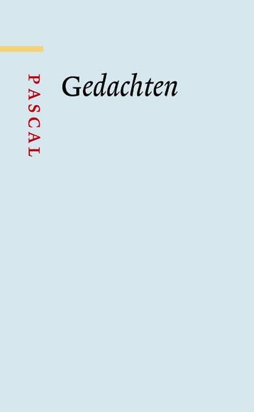 Gedachten / Grote klassieken 9789085068310 Blaise Pascal, Boeken, Verzenden, Zo goed als nieuw, Blaise Pascal