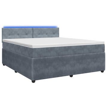 vidaXL Boxspringbed met matras Donkergrijs 160 x 200 cm, Verzenden, Nieuw