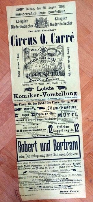 Circus Oscar Carré - 1881, Antiek en Kunst