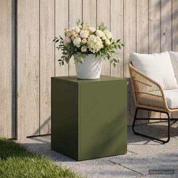vidaXL Plantenstand Olijfgroen 30 x 30 x 40 cm weervast, Verzenden