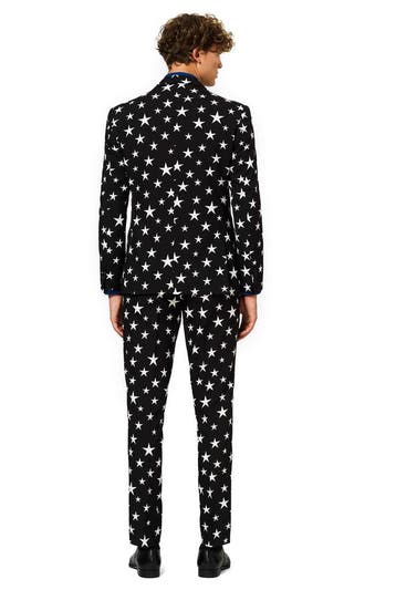 Zwart Wit Sterren Pak Heren OppoSuits, Verzenden, Nieuw