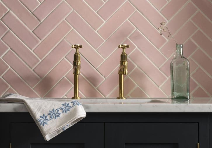 Handmade Pink / Roze MAT Wandtegel / Metro tegel / 7,5 x 30, Doe-het-zelf en Bouw, Tegels, Ophalen of Verzenden