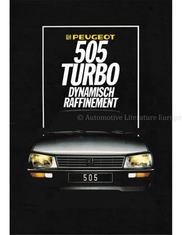 1986 PEUGEOT 505 TURBO BROCHURE NEDERLANDS, Nieuw