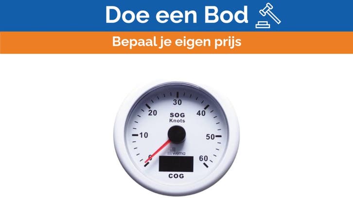 Bieden: Wema GPS boat speed indicator white 15 kn | 27 km/h, Watersport en Boten, Bootonderdelen, Ophalen of Verzenden