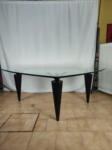 Cassina - Isao Hosoe - Tafel - Oskar - Leder, Kristal