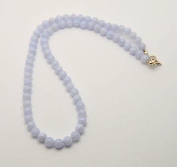 925 zilver - Blauwe laceagaat - 19,7 g - Halsketting